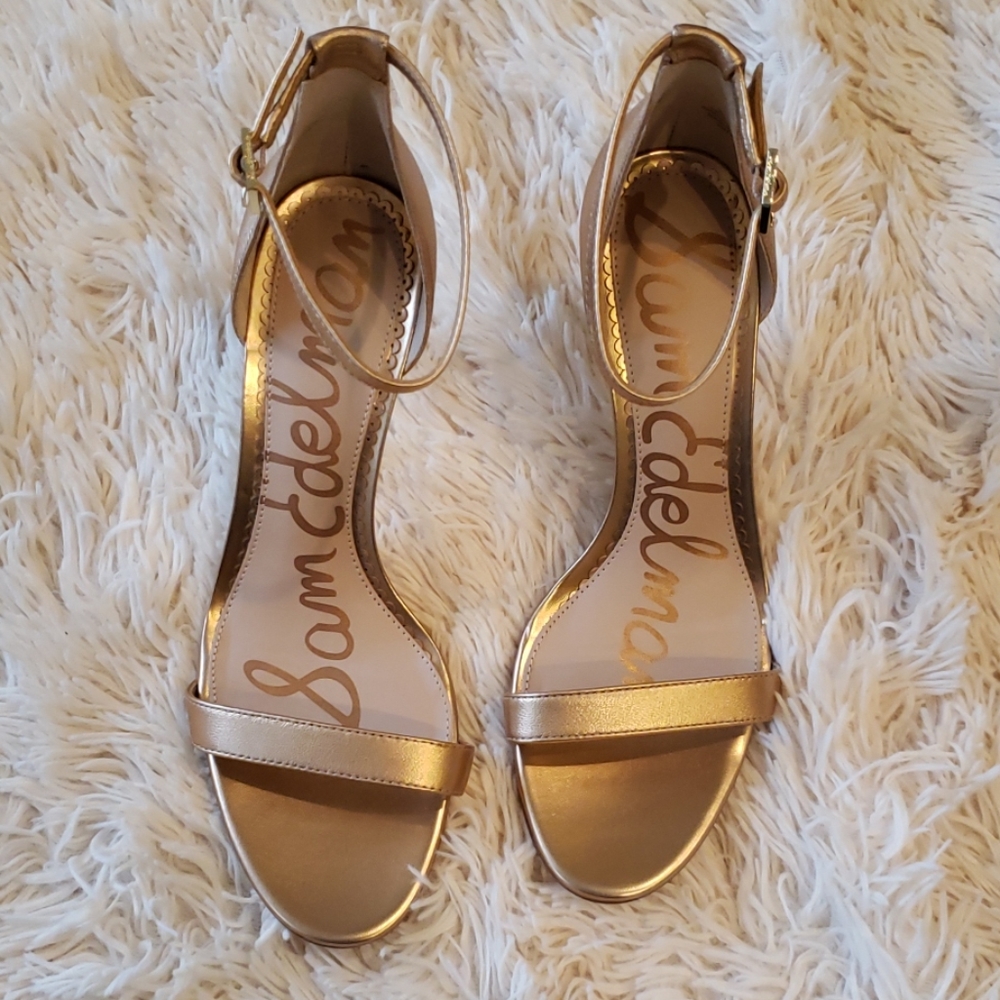 Sam Edelman Leather High Heel Sandal Prom Wedding - Picture 4 of 6
